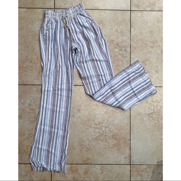 Rewash Striped Linen Pants 